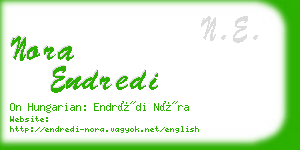 nora endredi business card